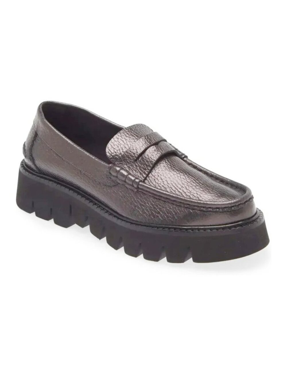 $690 Pedro Garcia Sebas Loafer SHOES GUNMETAL BLACK LEATHER 39 (DD15)